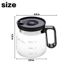 Slow Mill glass coffee server size reference in inches