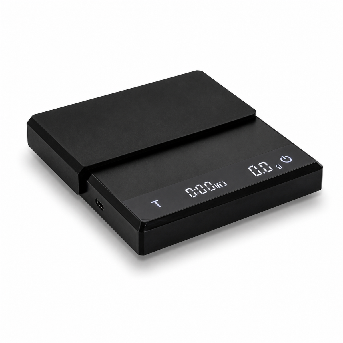 Black mini rechargeable coffee scale